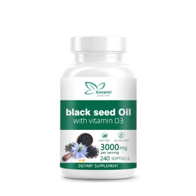 Black Seed Oil Softgels Manufacturer - OEM ODM Vitamin D3 Immune Bone 80 Day