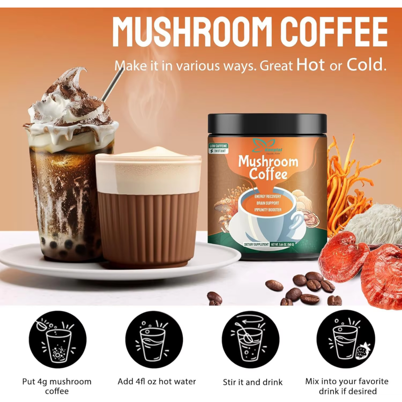 Turkey Tail Extract Factory - Private Label Organic Immune Defense Mushroom Coffee