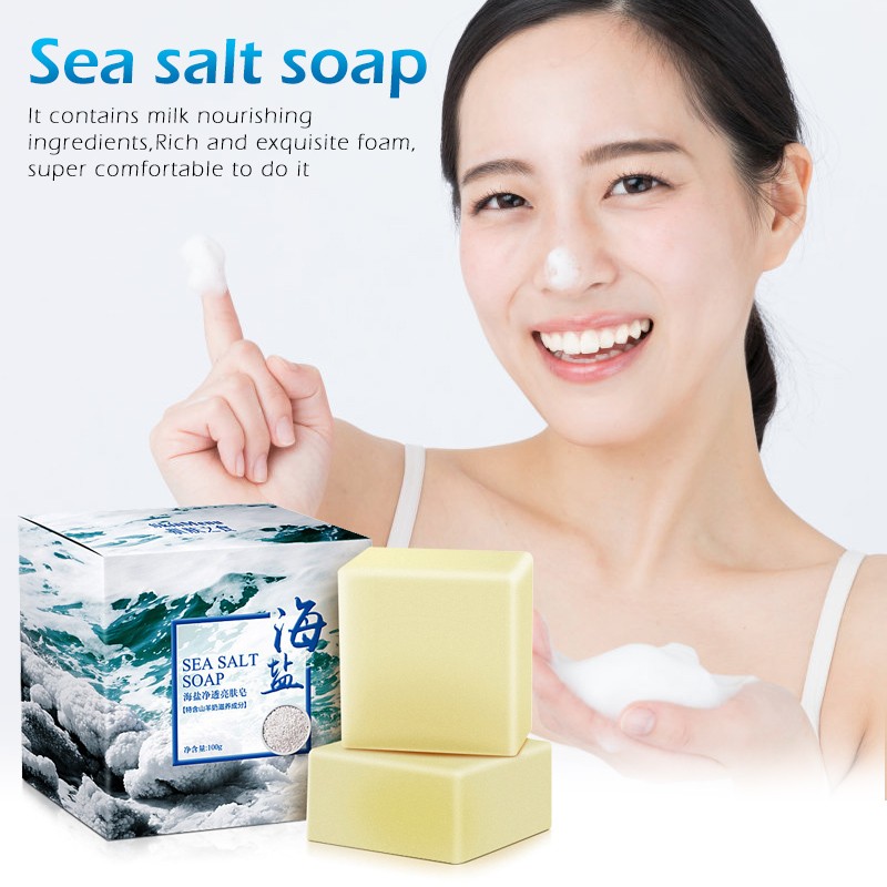 Acne Treatment Soap Manufacturer - 100g Pimple Pore Sea Salt Goat Milk Whitening