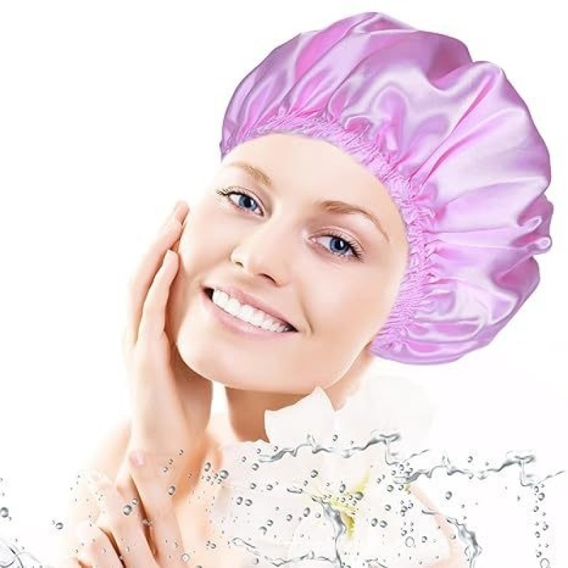 Shower Cap Supplier - Double Layer Satin Peva Waterproof Universal