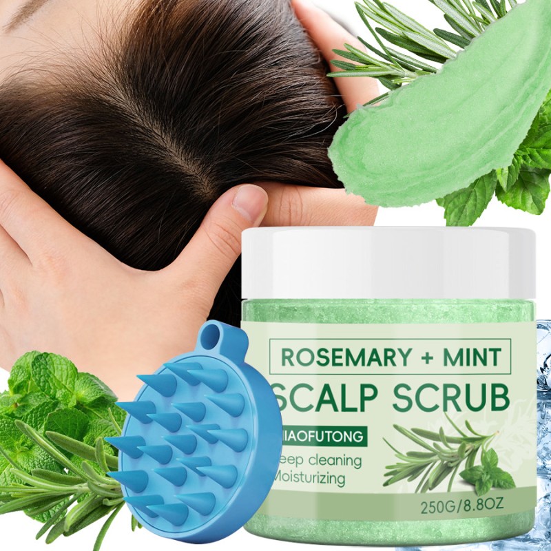 Hair Scrub Supplier - Rosemary Mint Scalp Soothing Massage Brush