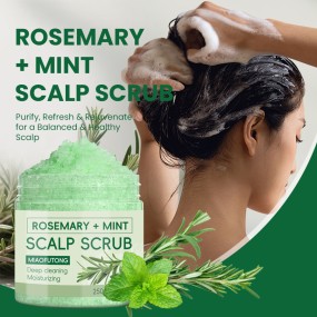 Hair Scrub Supplier - Rosemary Mint Scalp Soothing Massage Brush