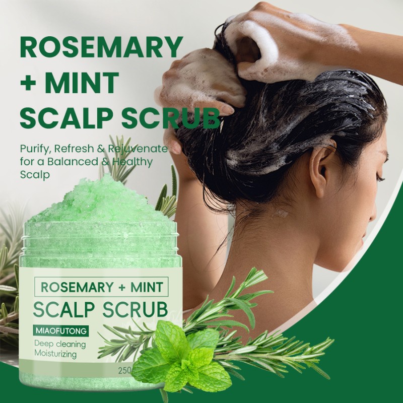 Hair Scrub Supplier - Rosemary Mint Scalp Soothing Massage Brush