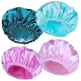 Shower Cap Supplier - Double Layer Satin Peva Waterproof Universal