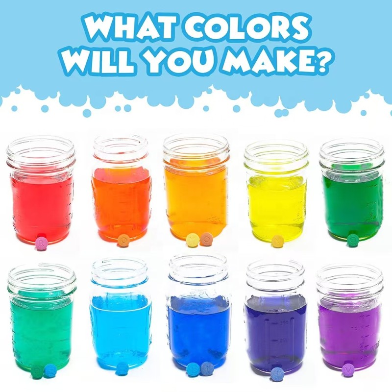 Bath Fizzies Manufacturer - Private Label Rainbow Color-Changing Jar