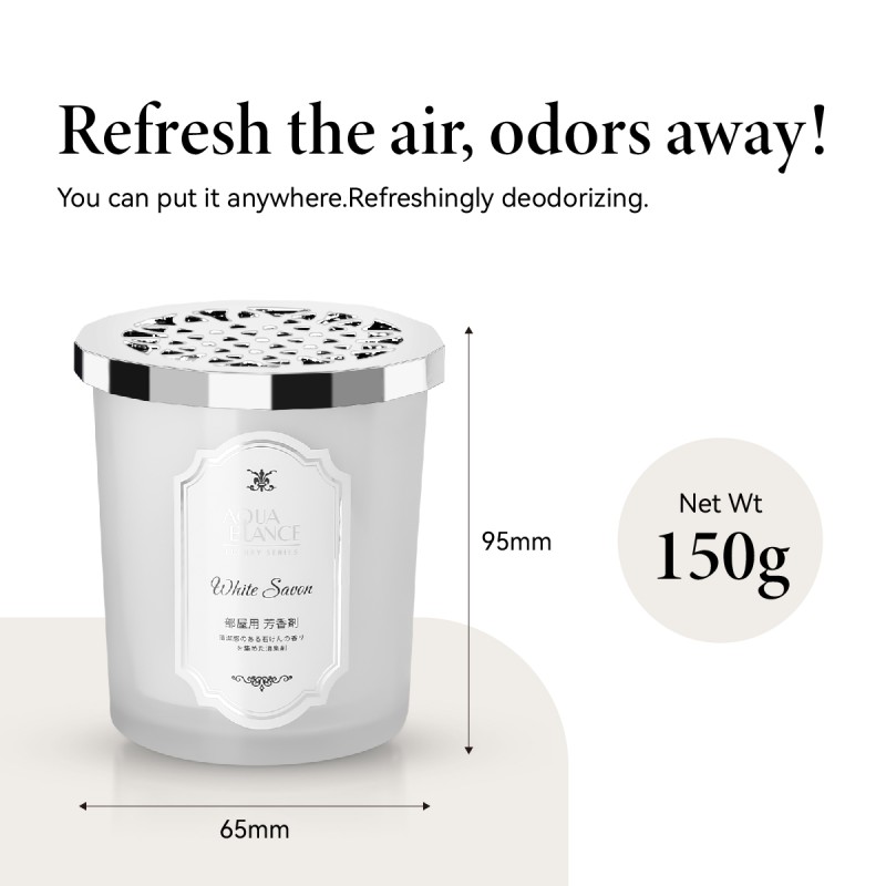 Solid Gel Air Freshener Factory - 150g White Savon Long-Lasting Car Deodorizer