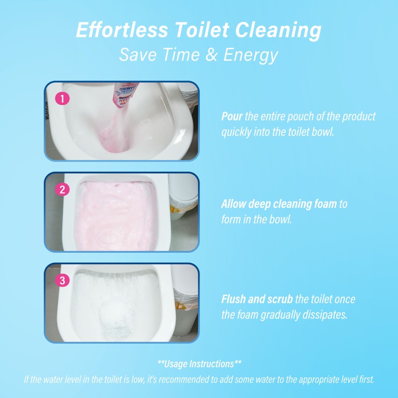 Toilet Cleaner Powder Manufacturer - Essential Deodorization Lavender Foaming Bowl