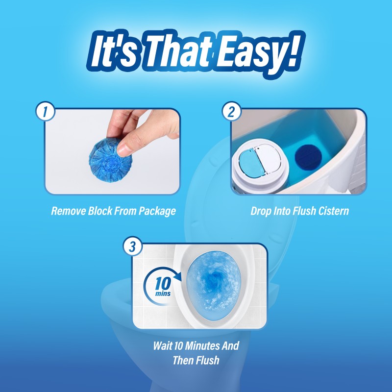 Toilet Tank Cleaner Supplier - High Quality 50g Disposable 6pk Odor Removal