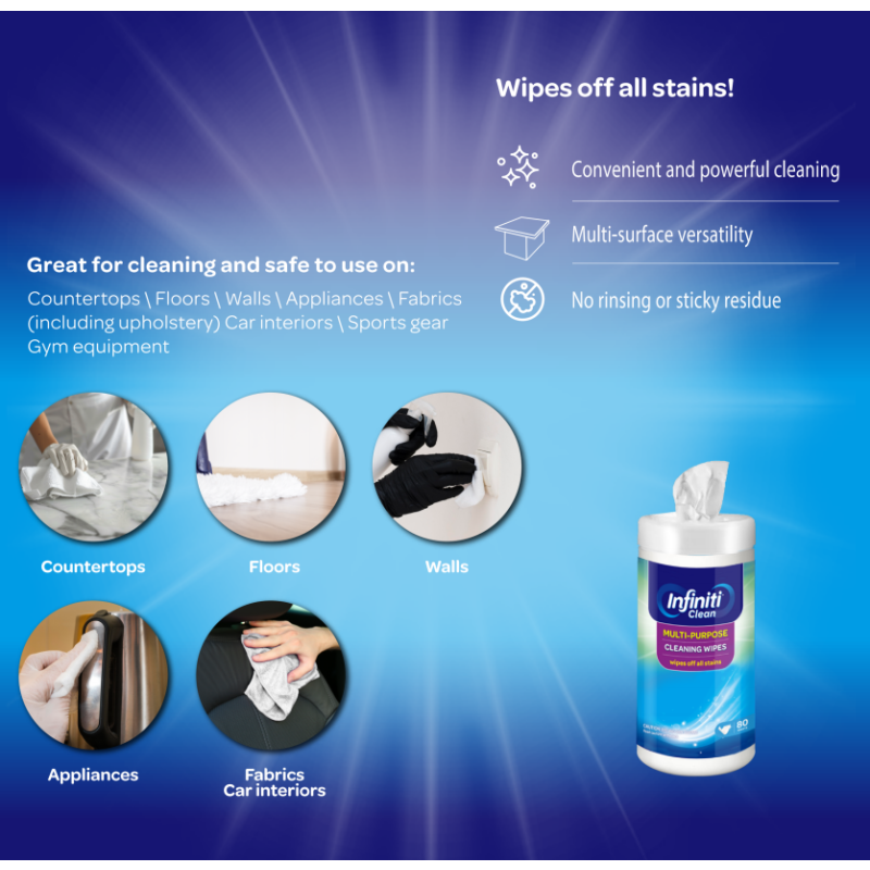 Disposable Wet Wipes Manufacturer - Infiniti Clean 80 Sheets Organic Flushable