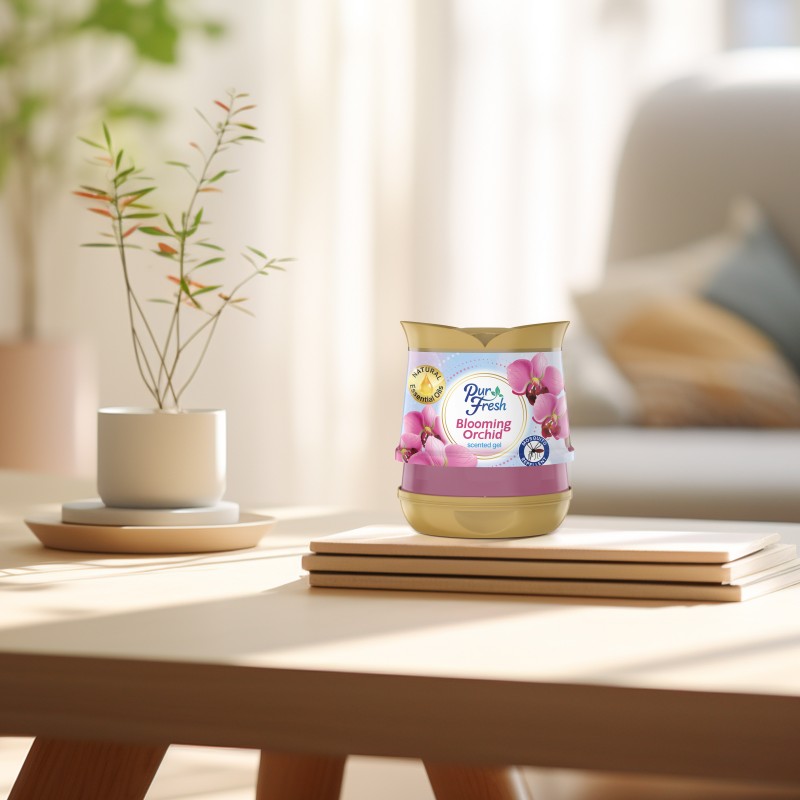 Home Fragrance Gel Supplier - 200g Blooming Orchid Bathroom Odor Eliminating