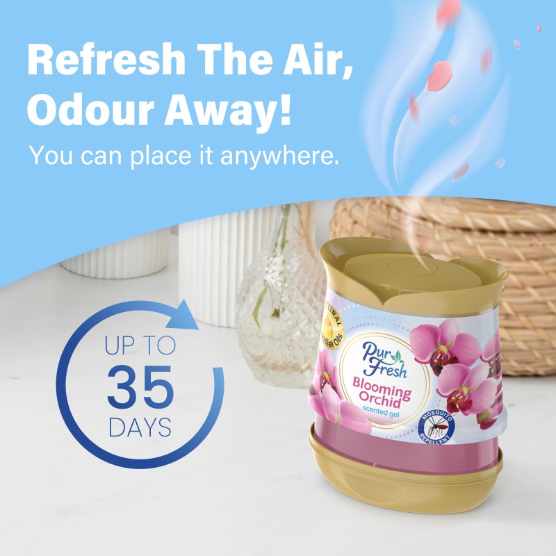 Gel Air Freshener Supplier - 200g Blooming Orchid Scented Office Car Hotels