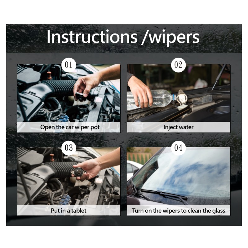 Glass Cleaning Tabs Manufacturer - Powerful Tablets Car Windscreen Home