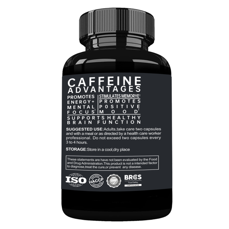 Energy Mixtures Herbal Extract 1000mg Caffeine Guarana Madai Tea Coffee Bean Green Tea for Mental Health Physical Attention