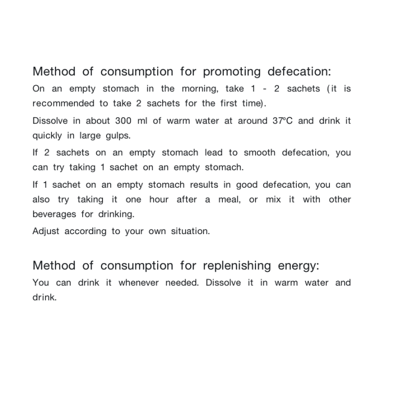 OEM Professional Patent-Developed Herbal Extract Defecation Powder Vitamin-Infused Plant Based Product