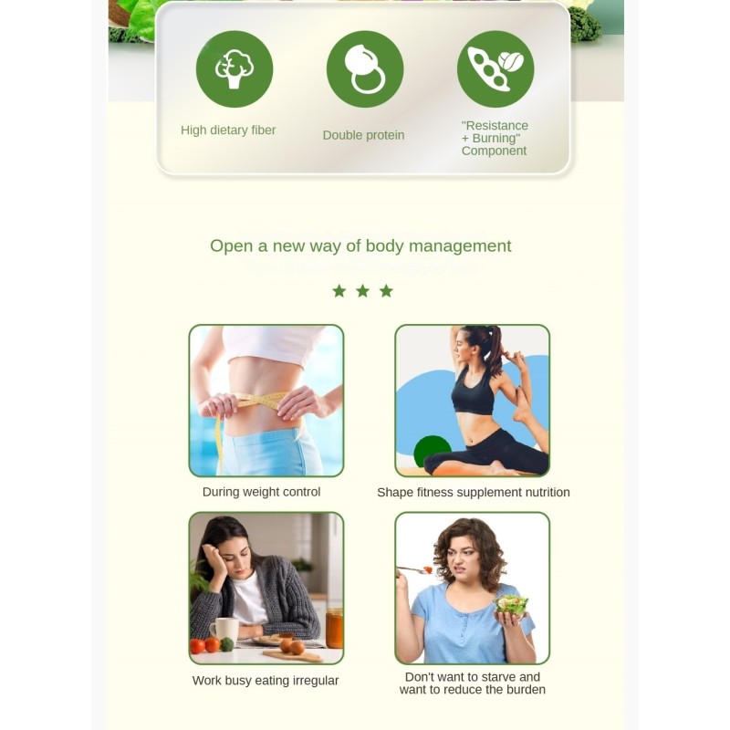 Hot Sale New Food Grade Weight Loss Meal Replacement Powder Enhances Fullness Blocks Absorption Burns Fat Extract