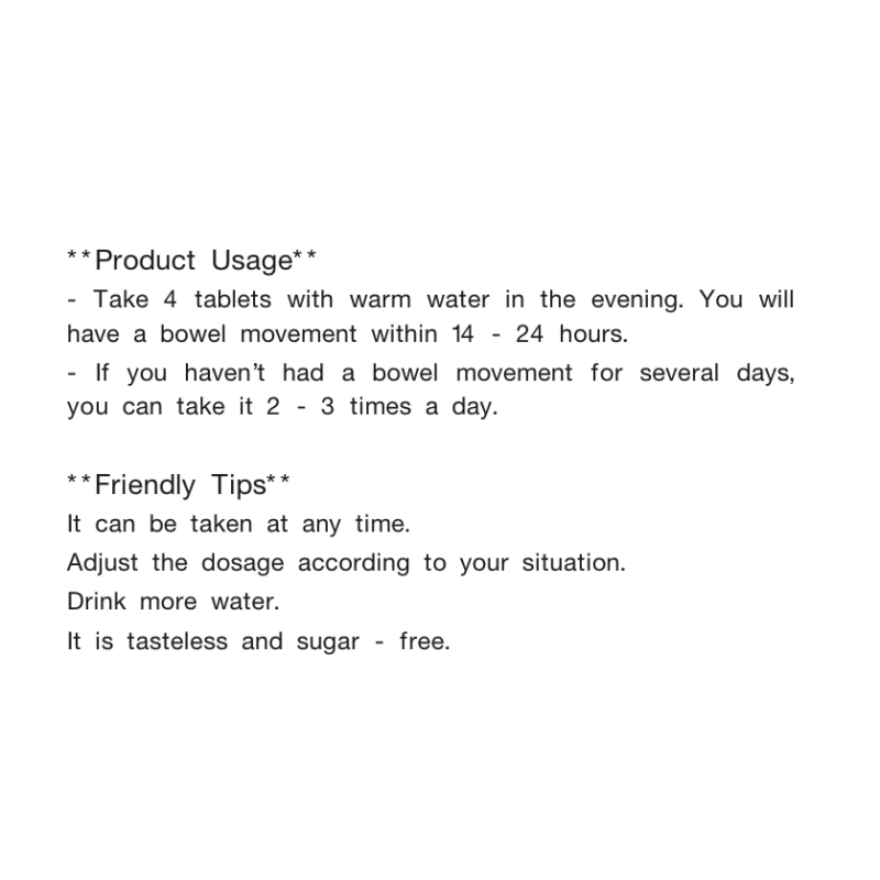 OEM Patented Food Grade Dietary Fiber Supplement with Emodin Digestive Enzymes Well-Formed Stools for Gut Health Tablets