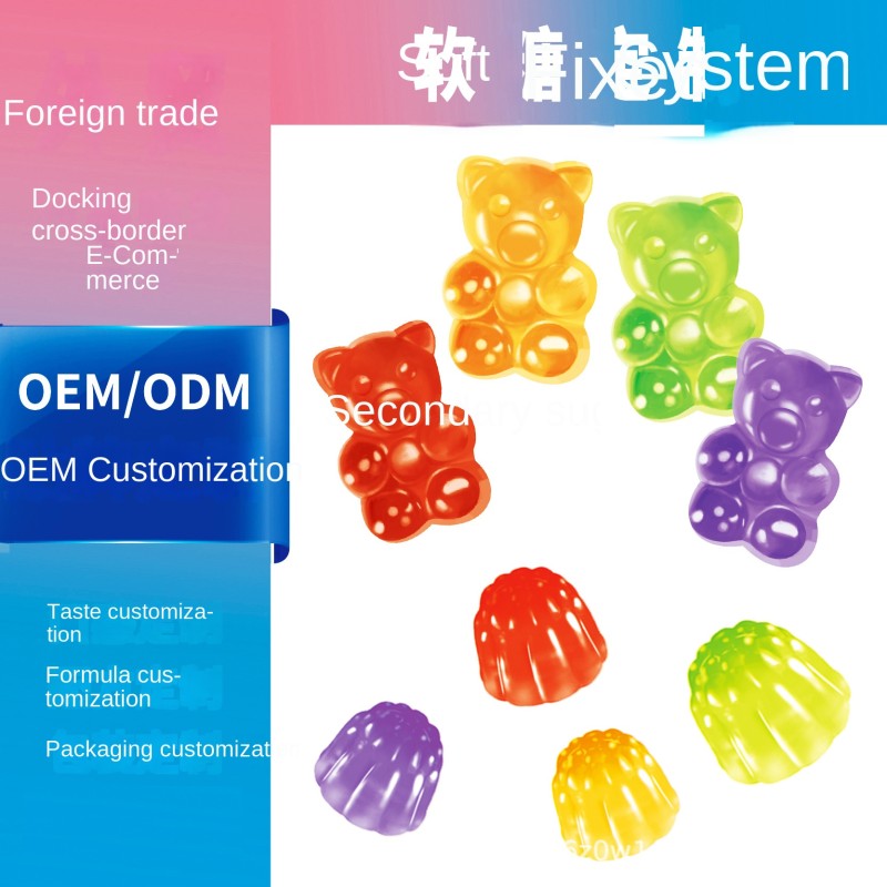 Customizable OEM Food Grade Bear Gummy Functional Candy Vitamin-Infused Fruit Dessert  for Overseas Products
