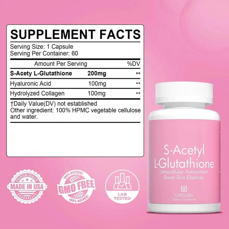 Glutathione Collagen Capsules Manufacturer - S-Acetyl Hyaluronic Acid Beauty