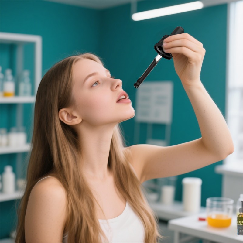 Collagen Biotin Drops Factory - OEM Supplement 5000 mcg Hair Nail Skin