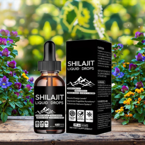 Shilajit Resin Drops Supplier - Natural 99% Fulvic Acid ISO GMP Halal