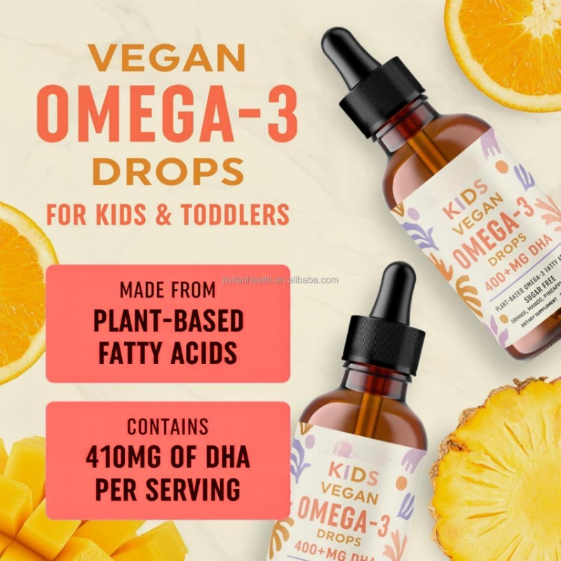 Algae Oil Drops Factory - Customized Flavor Omega 3 DHA EPA Kids