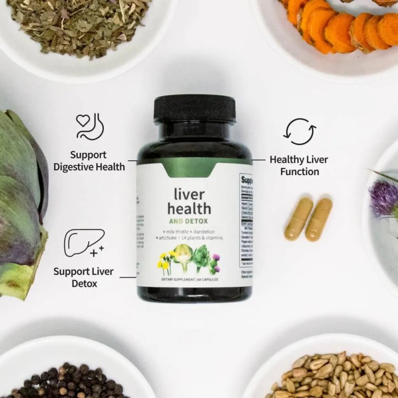 Liver Health Capsules Factory - Dietary Supplement Milk Thistle Natural Detox