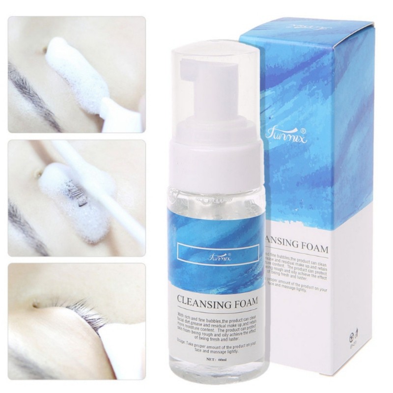 Eyelash Shampoo Manufacturer - Funmix 60ml Deep Cleaning Oil Free Foam Cleanser