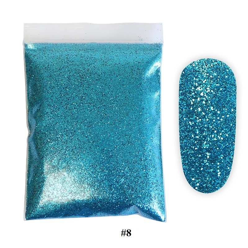Nail Glitter Powder Supplier - 10g Colorful Sparkly Rose Gold Silver Pigment