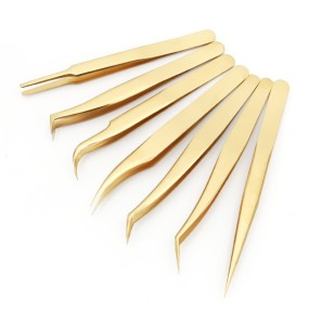 Eyelash Tweezers Supplier - Wholesale Custom High Quality Stainless Steel Gold
