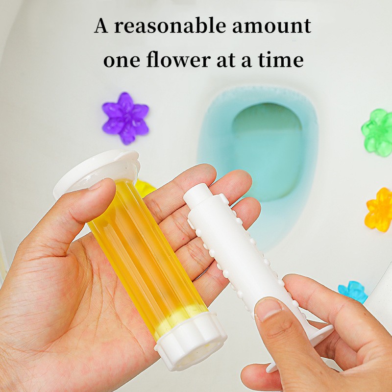 Bathroom Cleaner Gel Supplier - Aromatic Detergent Deodorant Flower Stamp Gel