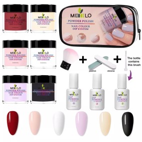 Nail Dip Powder Kit Factory - 2022 Wholesale Starter Kit Six Color Fast Drying