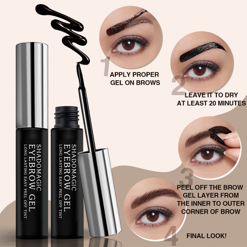 Eyebrow Dye Gel Supplier - Customized Peel Brown Tint Waterproof Sensitive Skin