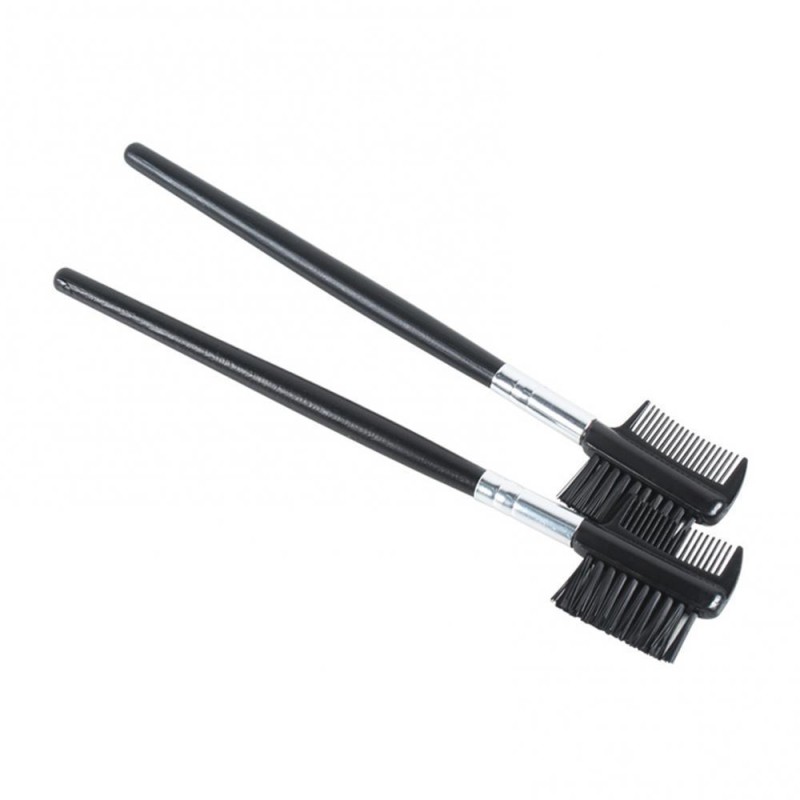 Eyebrow Comb Factory - Private Label Mini 14cm Black Plastic Makeup Applicator