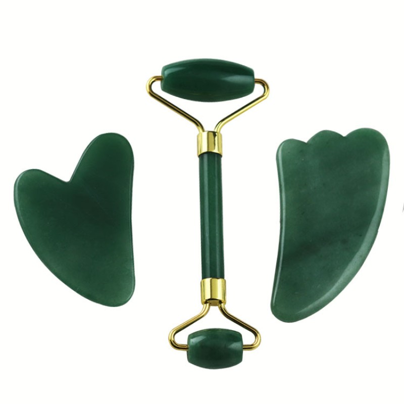 Facial Massager Factory - 2022 Green Jade Guasha Set