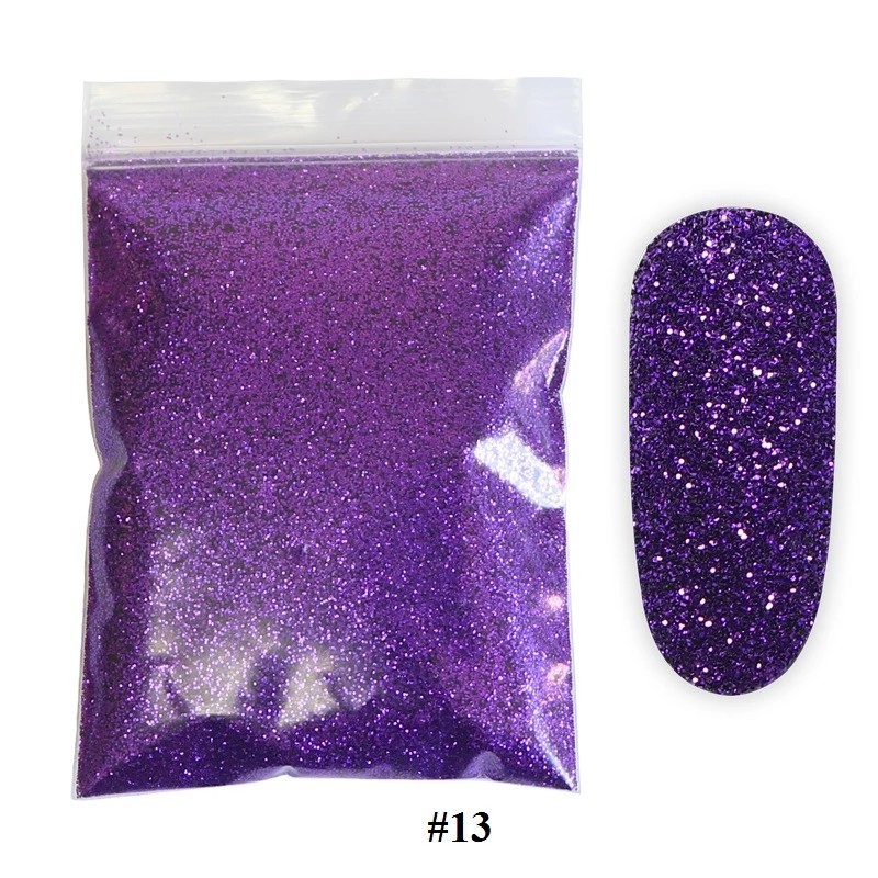 Nail Glitter Powder Supplier - 10g Colorful Sparkly Rose Gold Silver Pigment