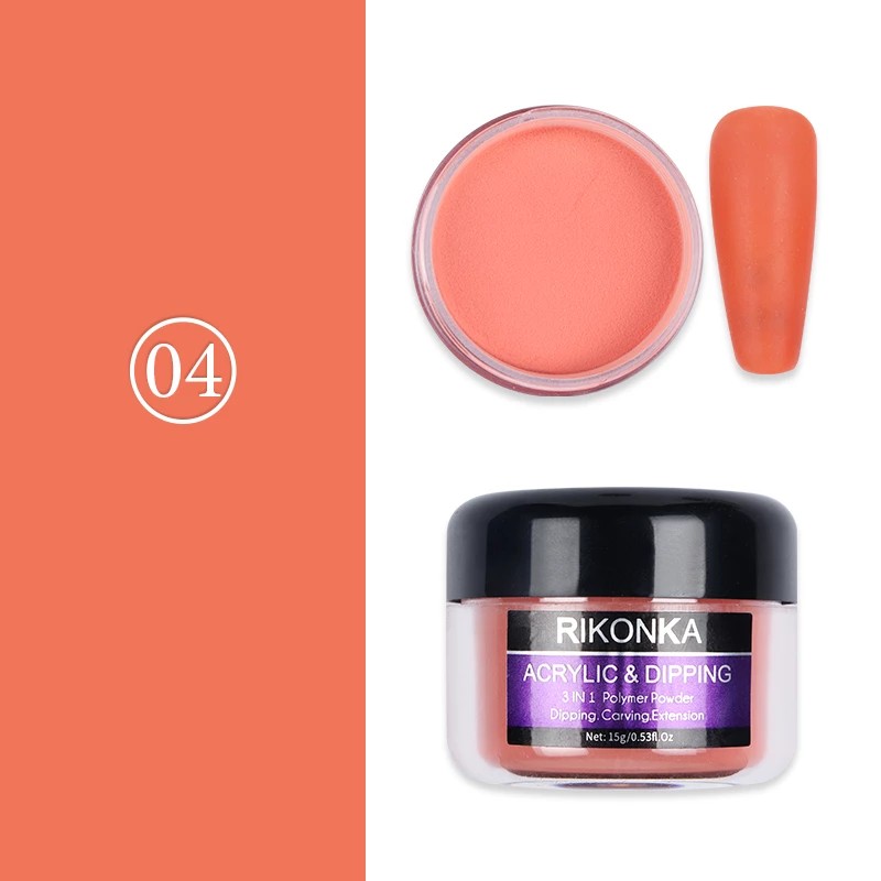 Acrylic Powder Manufacturer - Professional 15g Nude Orange DIY Crystal Carving