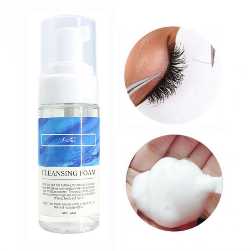 Eyelash Shampoo Manufacturer - Funmix 60ml Deep Cleaning Oil Free Foam Cleanser