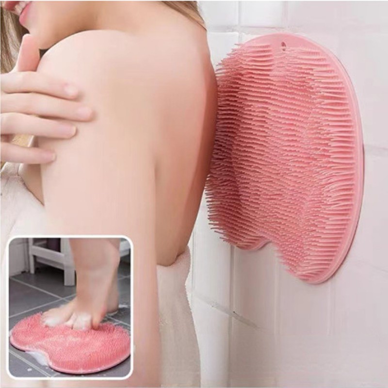 Foot Brush Supplier - Silicone Back Wash Massage Non-slip