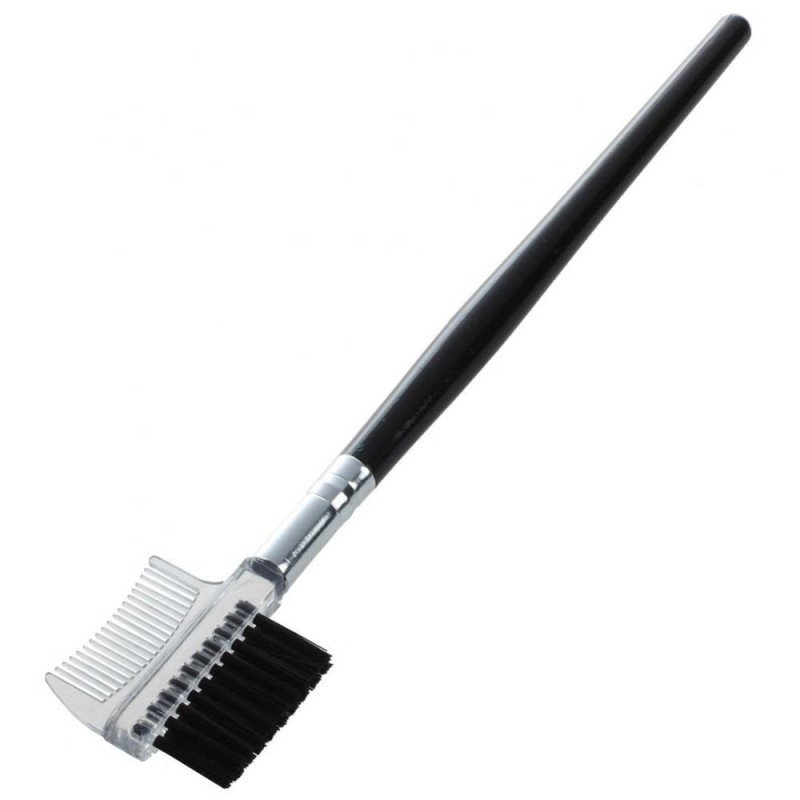 Eyebrow Comb Factory - Private Label Mini 14cm Black Plastic Makeup Applicator