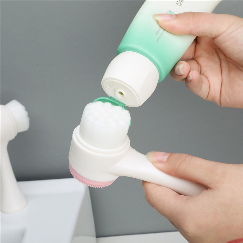 Facial Brush Supplier - 2 in 1 Silicone Manual Cleansing