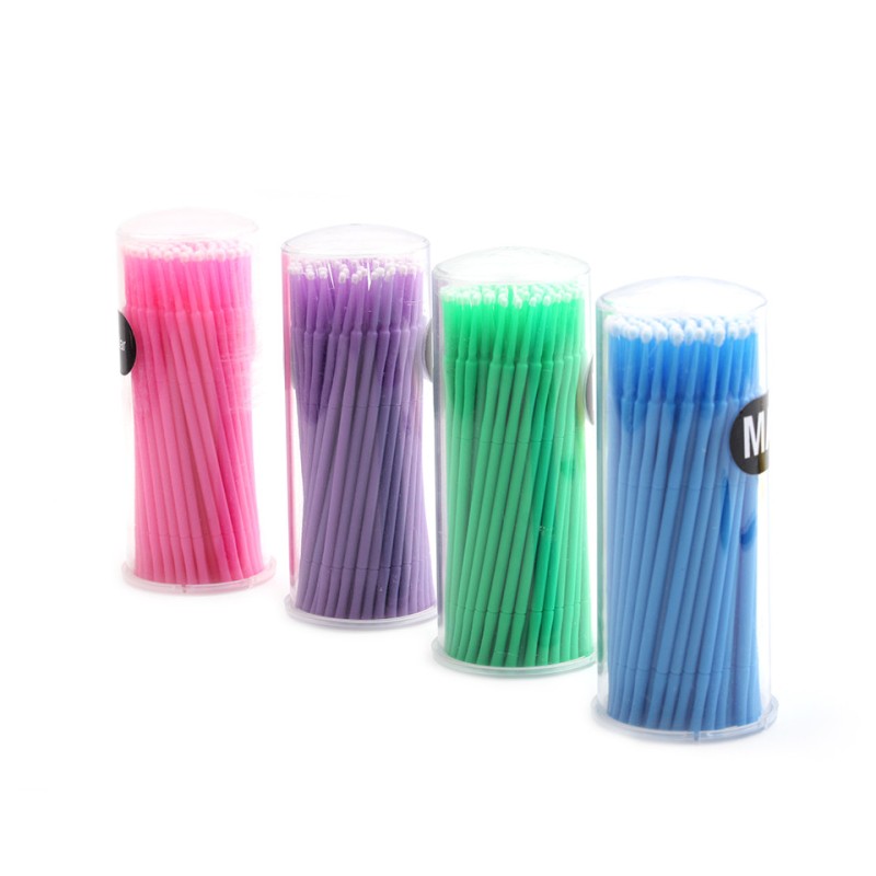 Microbrush Eyelash Tools Factory - 100Pcs Disposable Lash Removing Swab Plastic