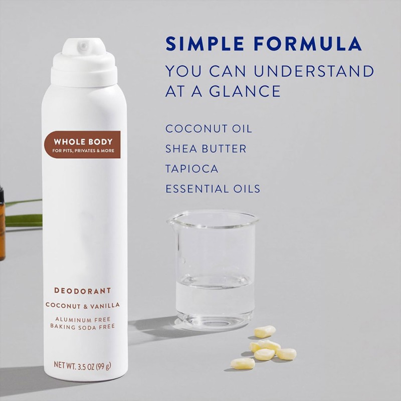 Body Deodorant Spray Supplier - Aluminum Free Coconut Oil Shea 72 Hour