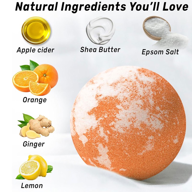 Detox Bath Bomb Manufacturer - Apple Cider Ginger Lemon