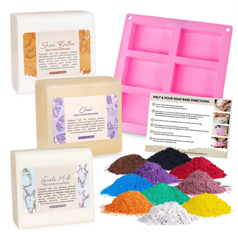 DIY Soap Making Kit Factory - Adults Kids Handmade Glycerin Custom Fragrance