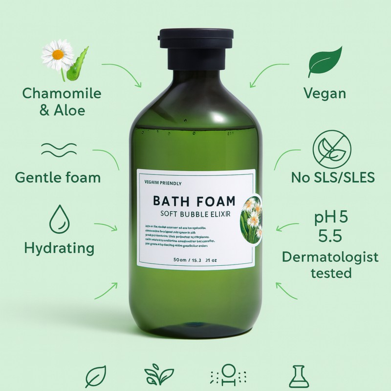 Baby Wash Manufacturer - OEM ODM Hypoallergenic Chamomile Foaming Bath