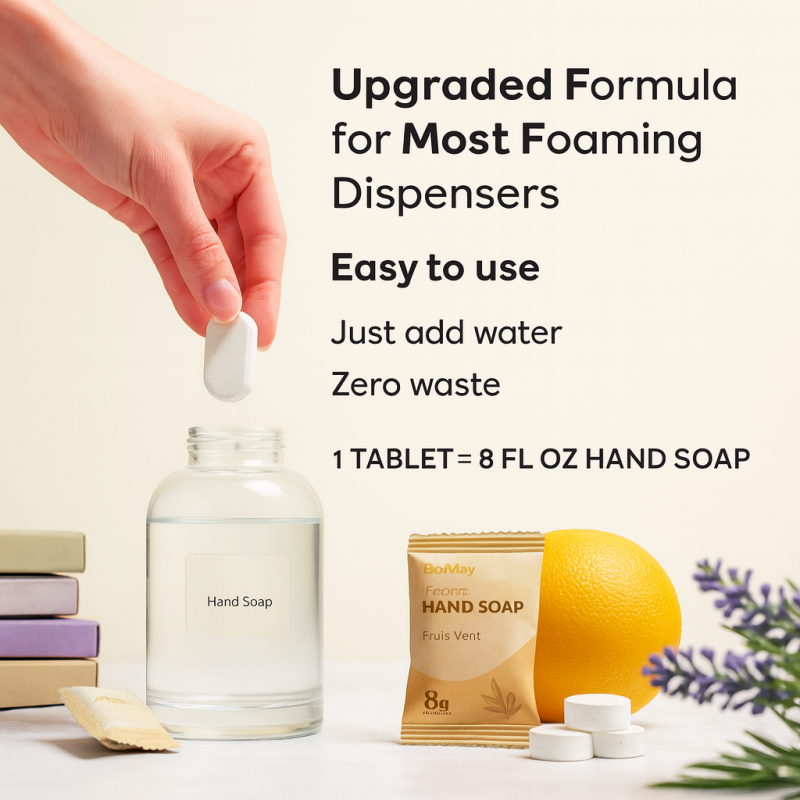 Foaming Soap Dispenser Factory - Natural Eco Friendly 4 Refill Tablet Kit