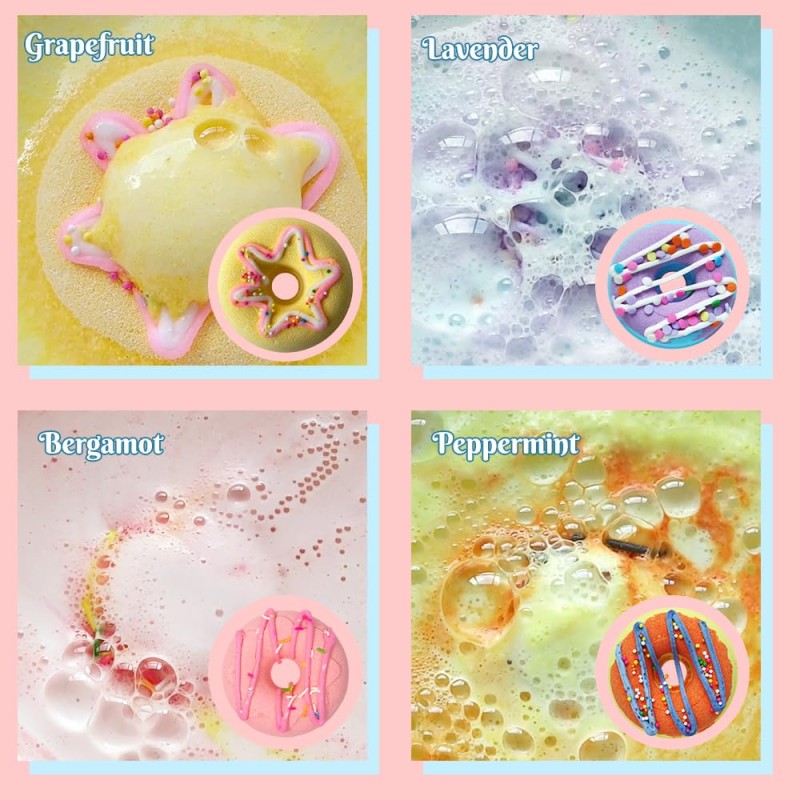 Bathbombs Gift Set Manufacturer - Natural 4 Scents Organic Donut Ladies