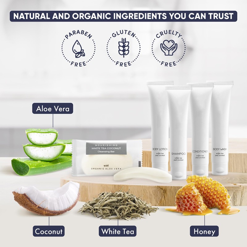 Hotel Bath Set Factory - Nourishing White Tea Coconut Shampoo Conditioner