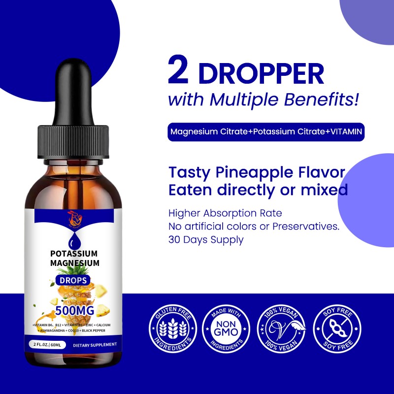 Potassium Magnesium Drops Factory - Factory Wholesales Immunity Muscle Relaxation