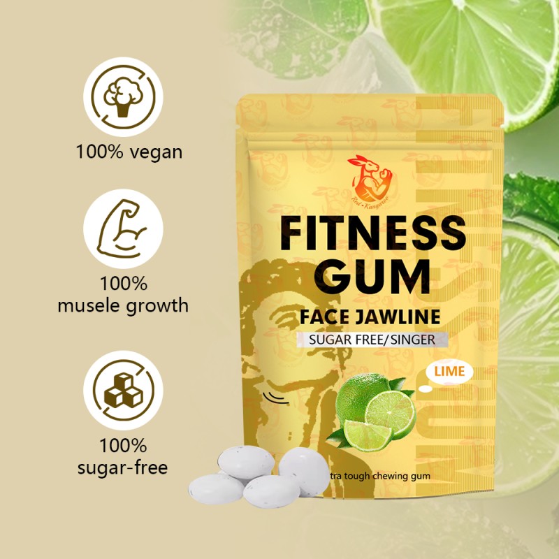 Fitness Gum Manufacturer - Private Labels Face Workout Lemon Vegan Chewing